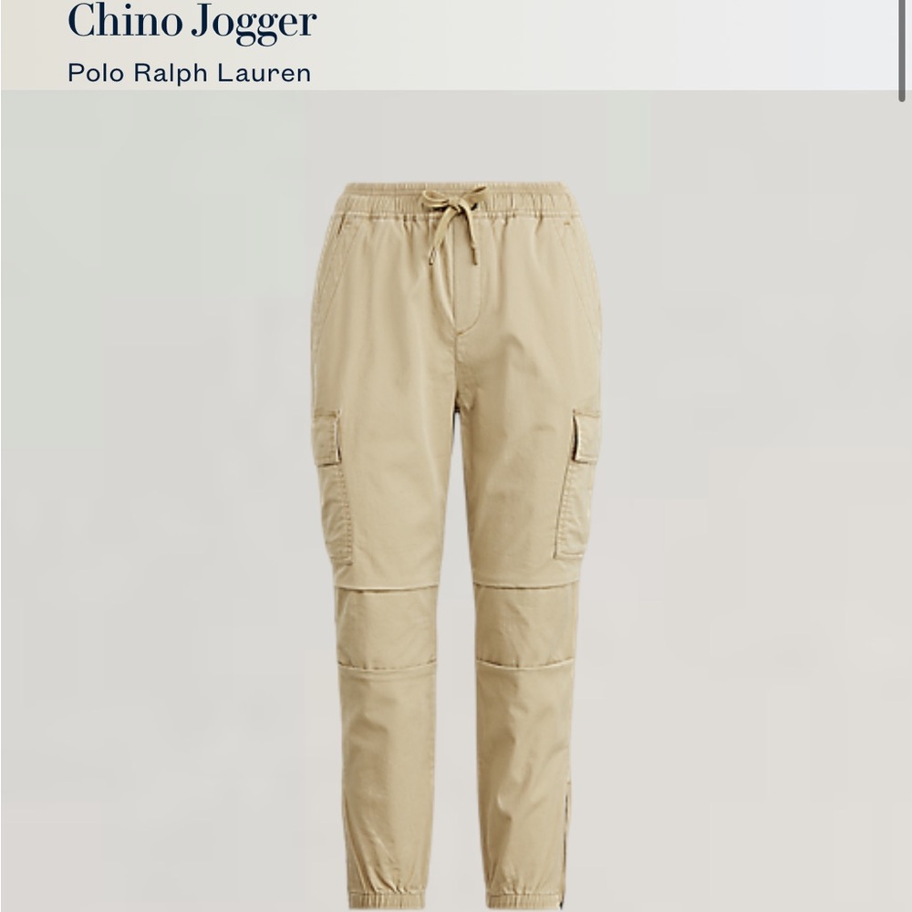 Polo Ralph Lauren Chino Joggers Tan Khaki XXL Utility Cargo - Picture 4 of 10